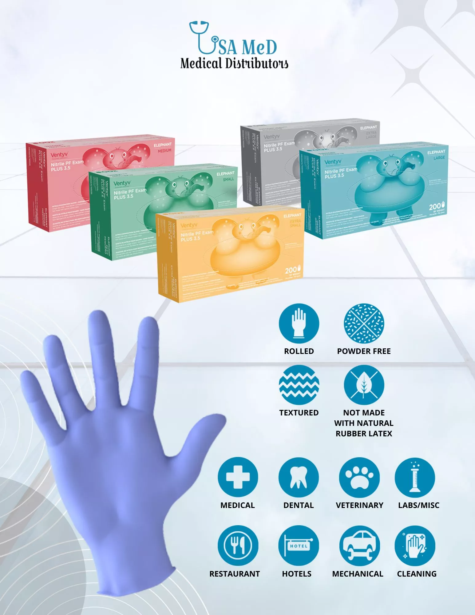 Best Price for Nitrile Gloves, Disposable Surgical Gloves Online - USA Medical Distributors - USAMED Medical Distributors